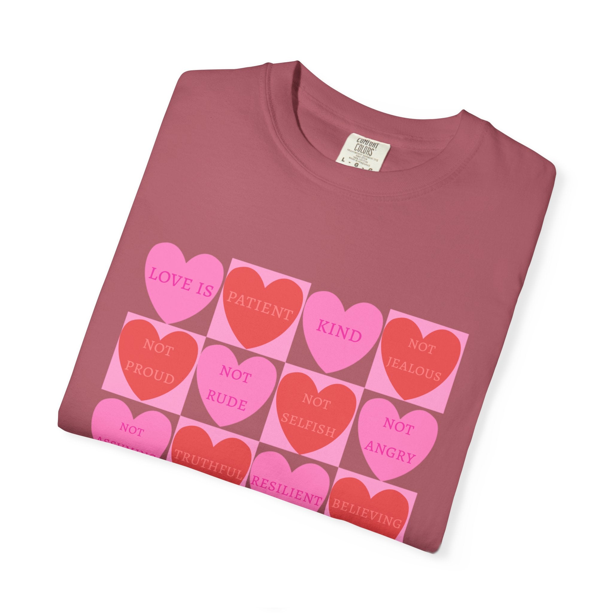 What Love Is T-shirt | Christian Valentine's Day Shirt | Heart Candy | 1 Corinthians 13 | Comfort Colors