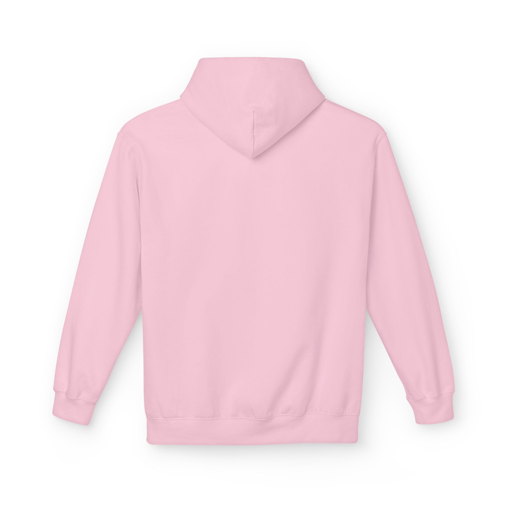 White Hoodie — "Too Pretty For Negative Energy" Pink Script Cozy Pullover